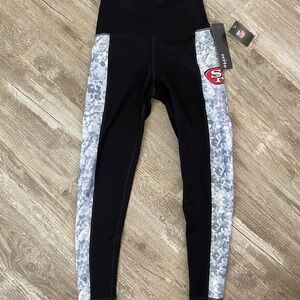 Womens 49er Black and Gray workout Leggings